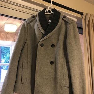 J.Crew stadium cloth Nello Gori pea coat sz10